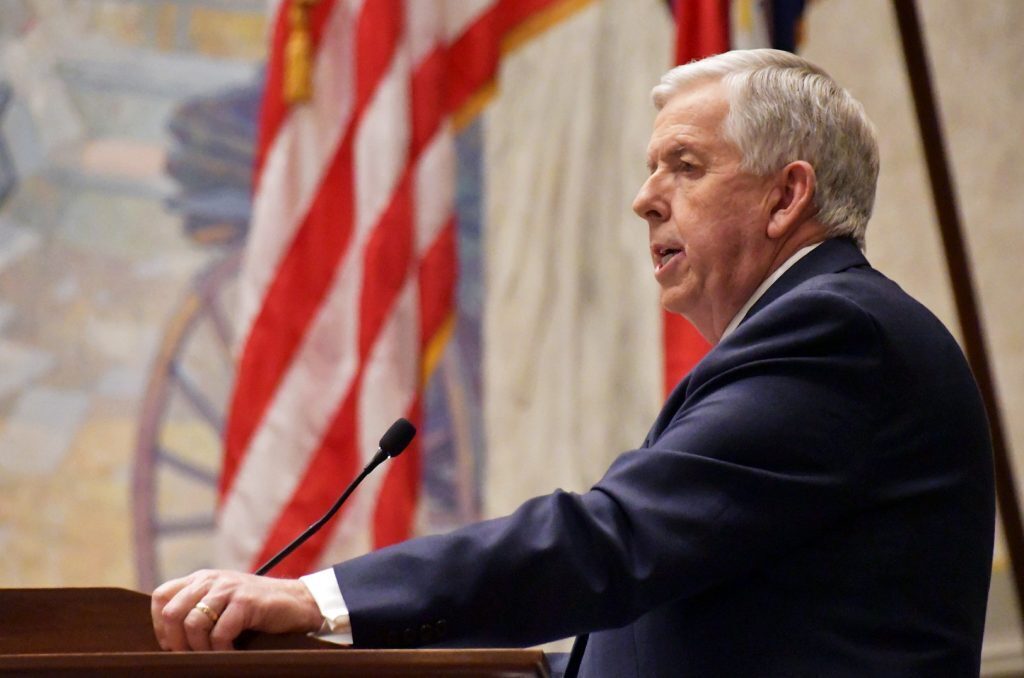 Missouri Gov. Mike Parson, 2021 State of the State Address, photo courtesy of the State of Missouri