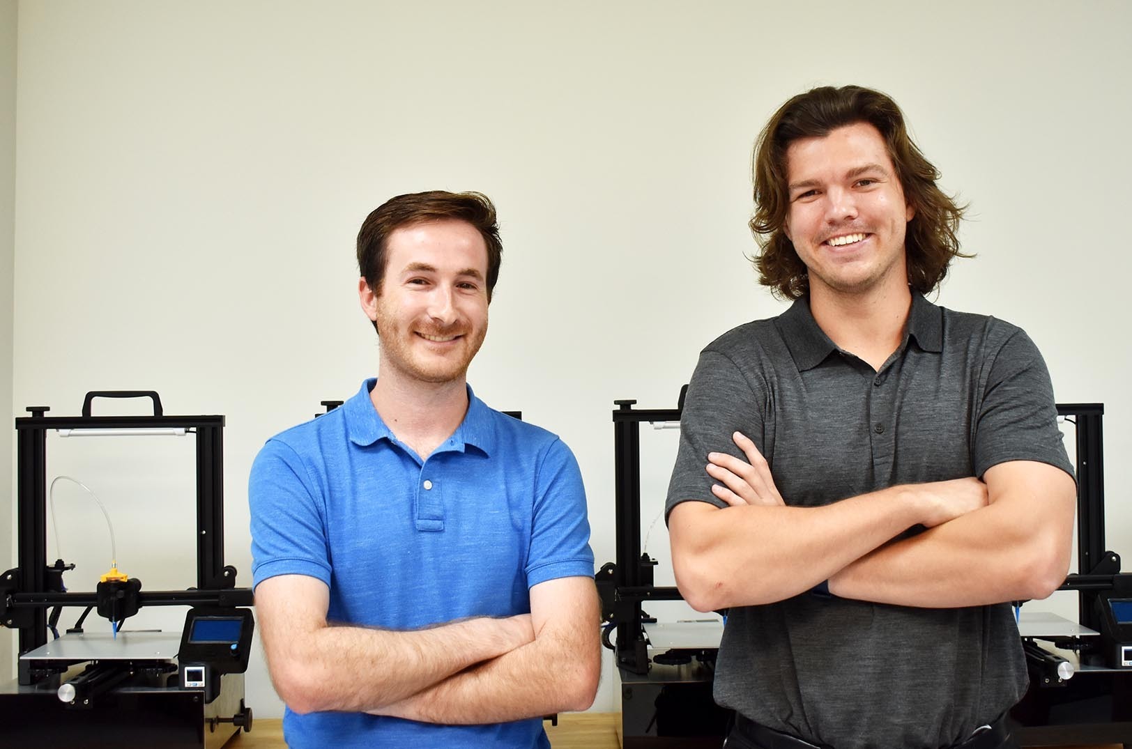 Ryan Cowdrey and Blake Herren, Raven Space Systems; photo by Channa Steinmetz, Startland News
