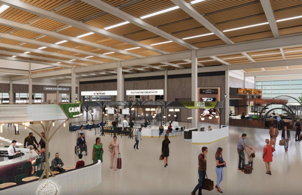 Kansas City International Airport concessions rendering