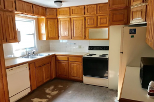 Kitchen BEFORE Ally Garton's kitchen before renovation