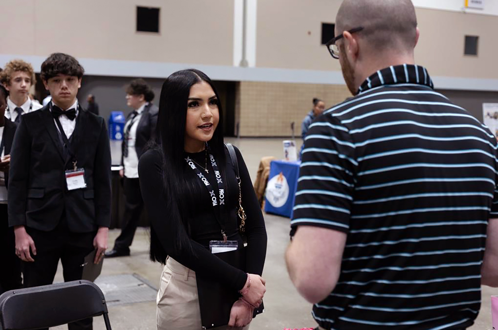 Prospective student interns are interviewed during a spring 2025 ProX kickoff event; photo courtesy of ProX