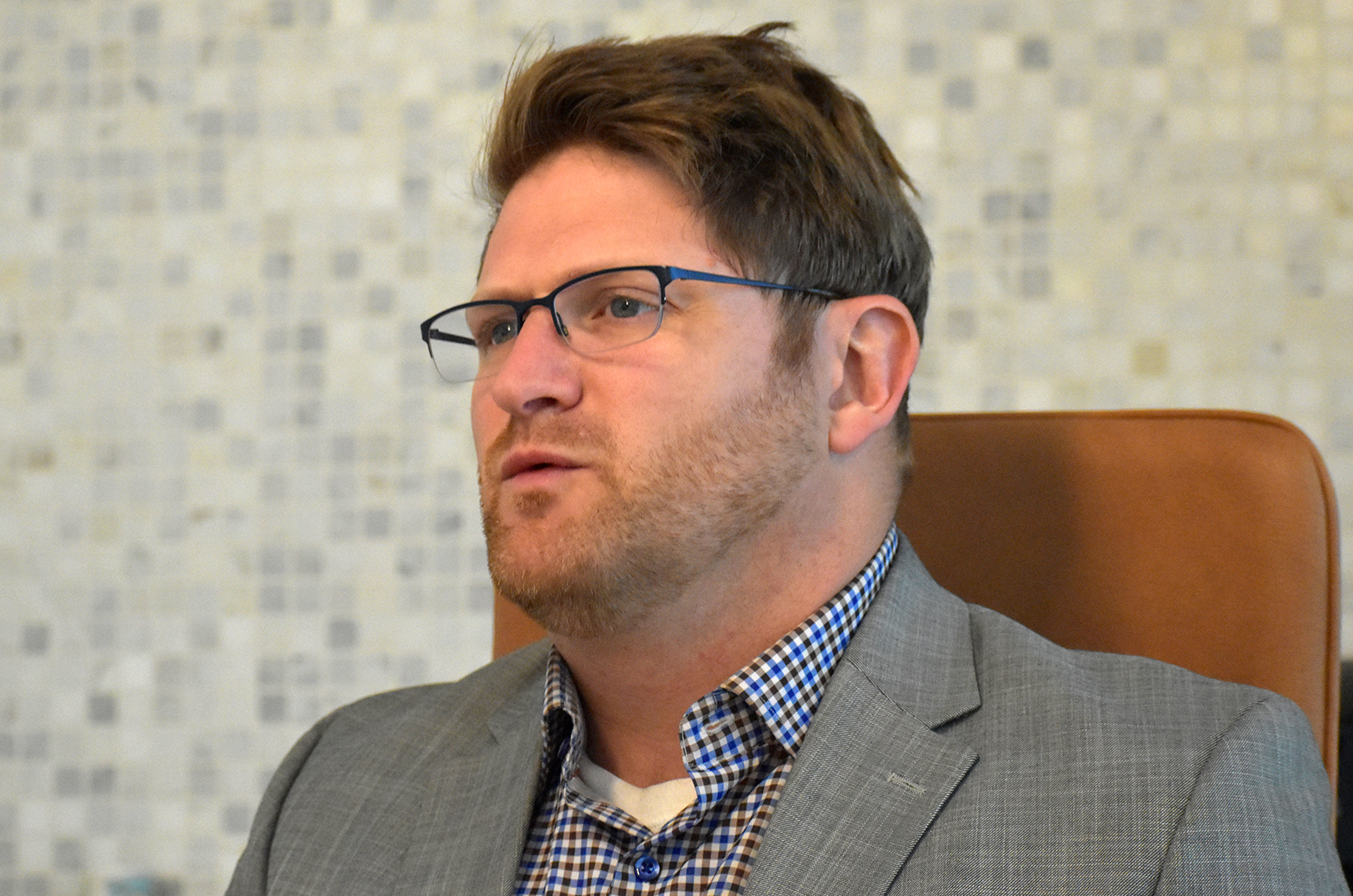 Jim Erickson, director of strategic initiatives for the Economic Development Corporation of Kansas City, at EDCKC's offices in River Market; photo by Taylor Wilmore, Startland News