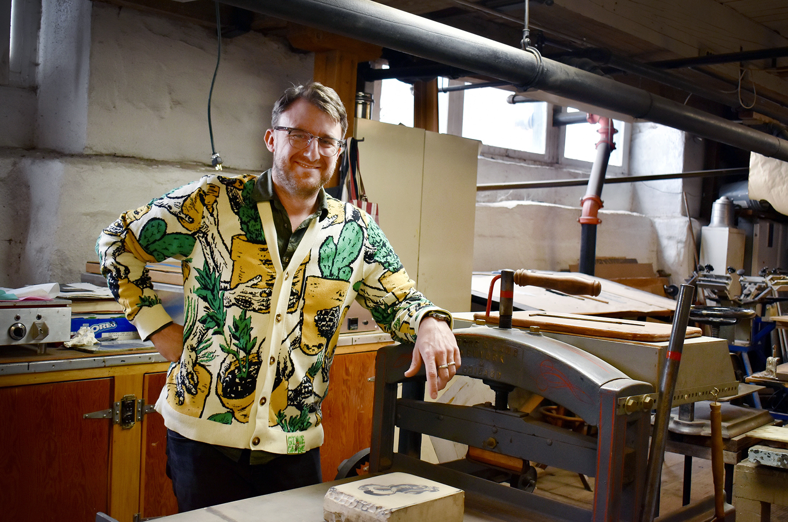 Thayer Bray, Greenhouse Print Space; photo by Nikki Overfelt Chifalu, Startland News