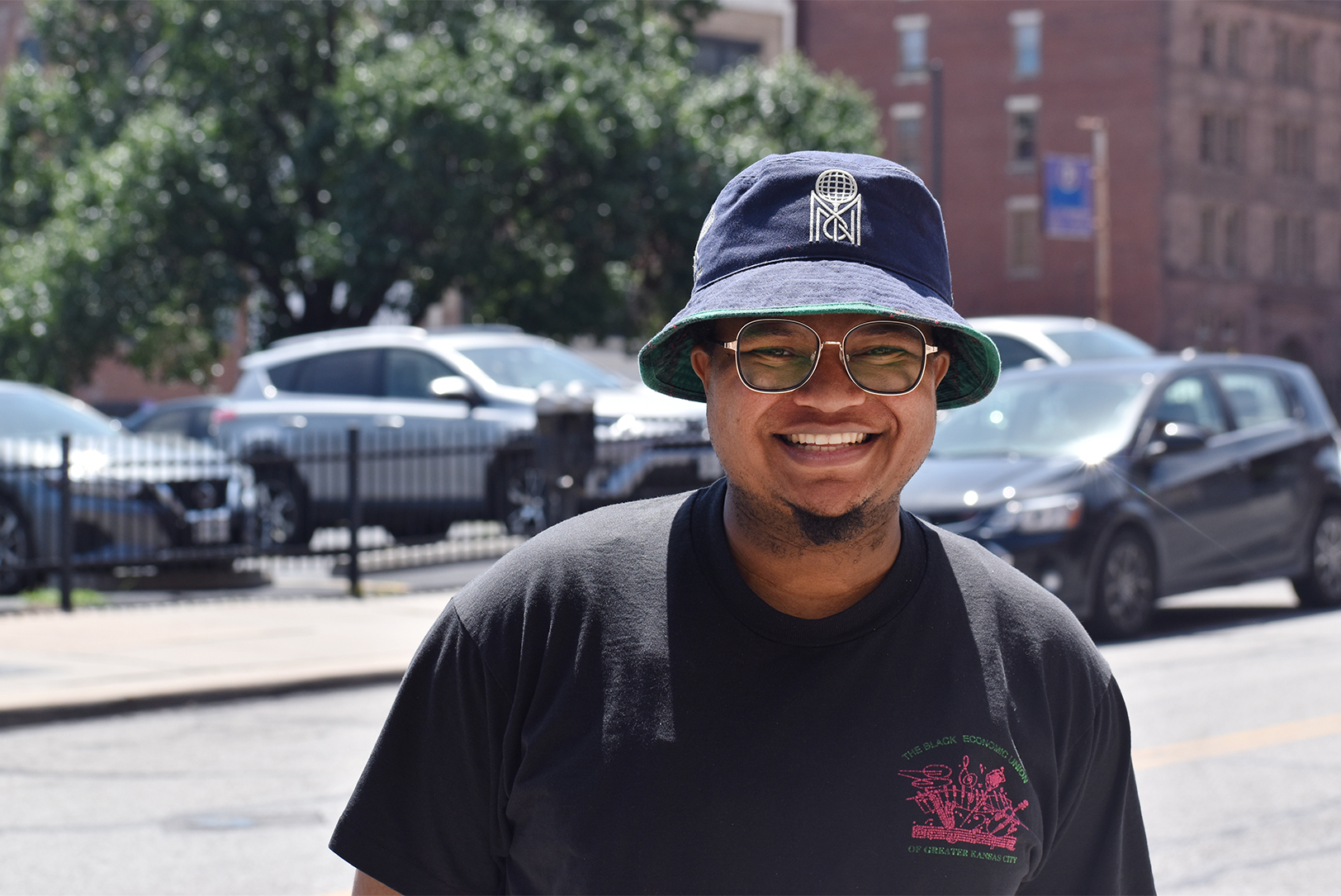 Keyon Monte outside the Hive Coworking space in downtown Kansas City; photo by Taylor Wilmore, Startland News
