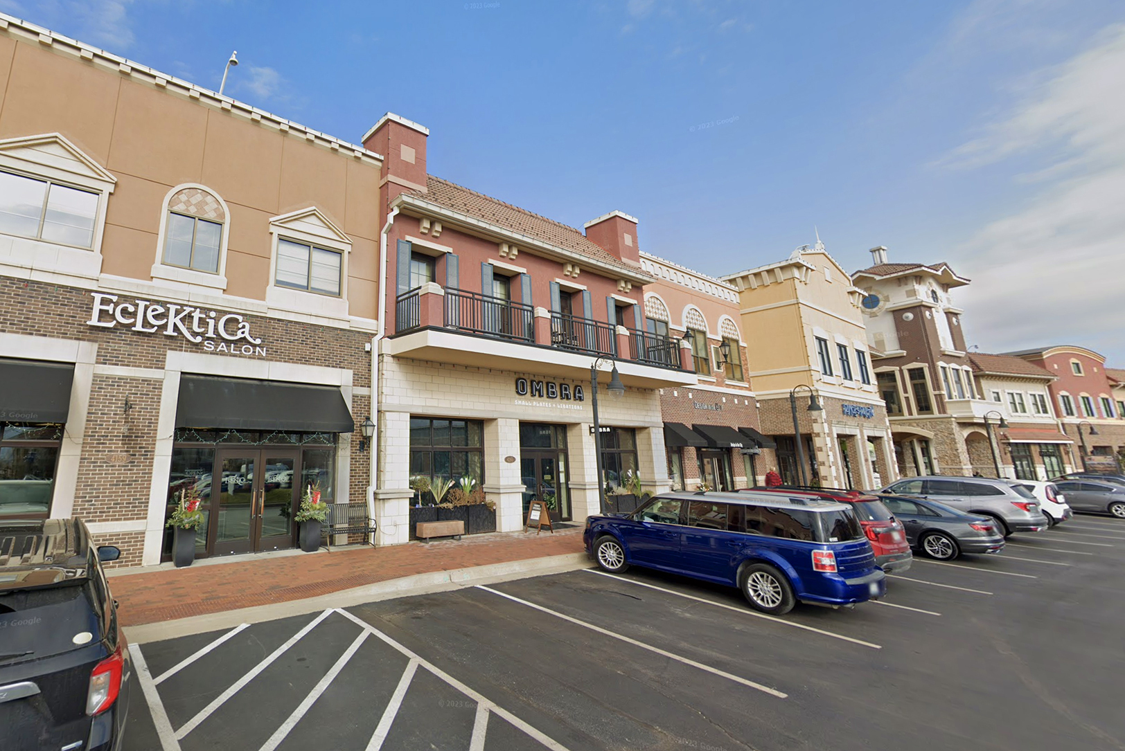 The future Culinary Center of Kansas City space — within the former Ombra small plates + librations spot — at The Village at Briarcliff, 4161 N. Mulberry St.; Google image