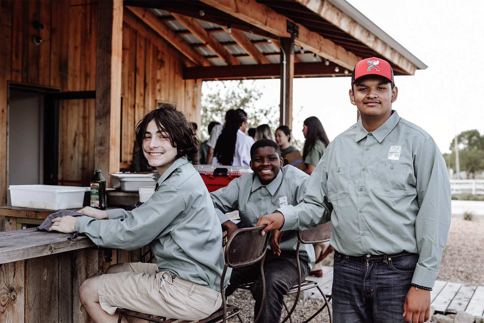 Teens at the the BoysGrow farm and kitchen in south Kansas City; courtesy photo