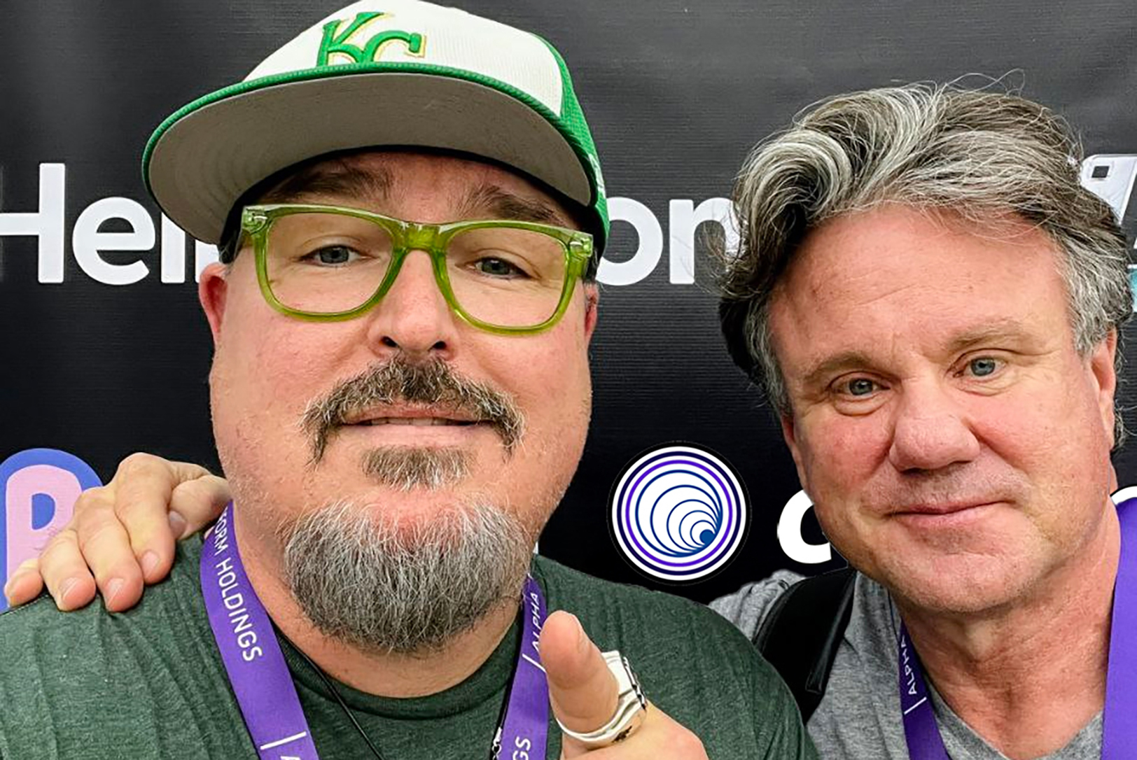 Travis Wright and Shane Hackett, Technology Labs, representing the startup's CoinResearch.ai platform; courtesy photo