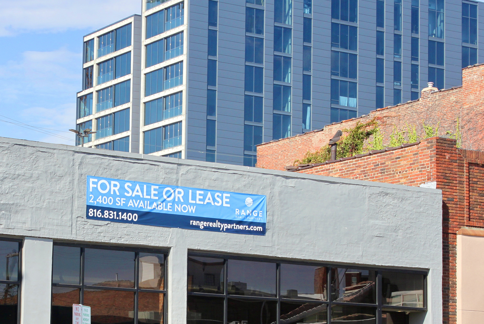 The former Guevel space at 1828 Grand Boulevard, near the KC Streetcar line in the Crossroads Arts District; photo by Nikki Overfelt Chifalu, Startland News