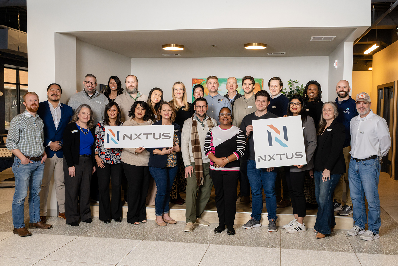 Members of the 2026 NXTSTAGE Customer Traction Cohort program; photo courtesy of NXTUS