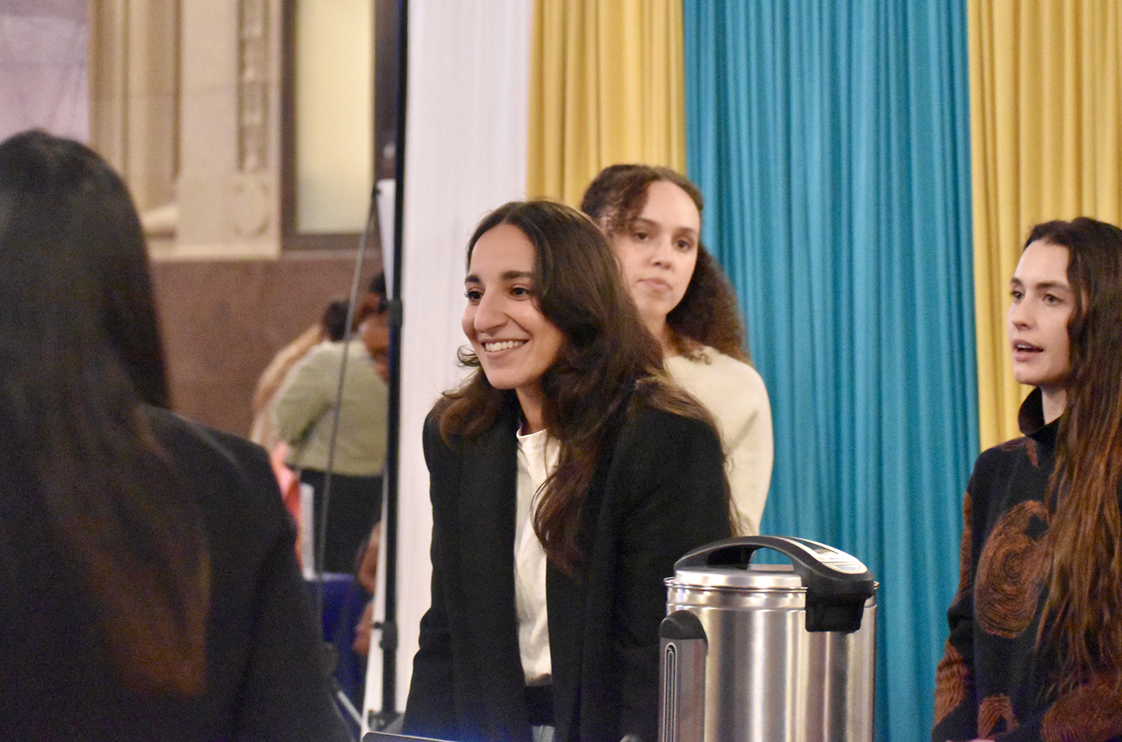 The team from Klā Sanctuary answers questions about the West Bottoms business at the KC Chamber's Small Business Candidates Showcase at Union Station; photo by Nikki Overfelt Chifalu, Startland News