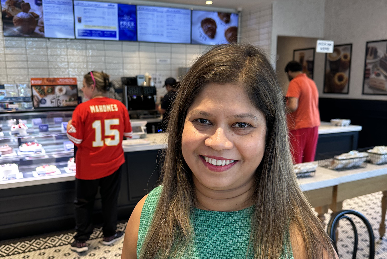 Kari Khandelwal, franchise owner of the Paris Baguette's location in Power & Light and at 15895 Metcalf Ave. in Overland Park; photo by Joyce Smith