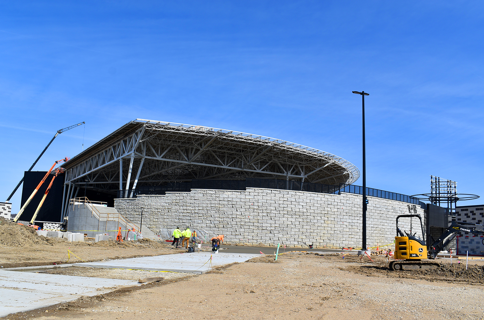 An exterior view of the bowl at the 16,000-capacity Morton Amphitheater; photo by Taylor Wilmore, Startland News