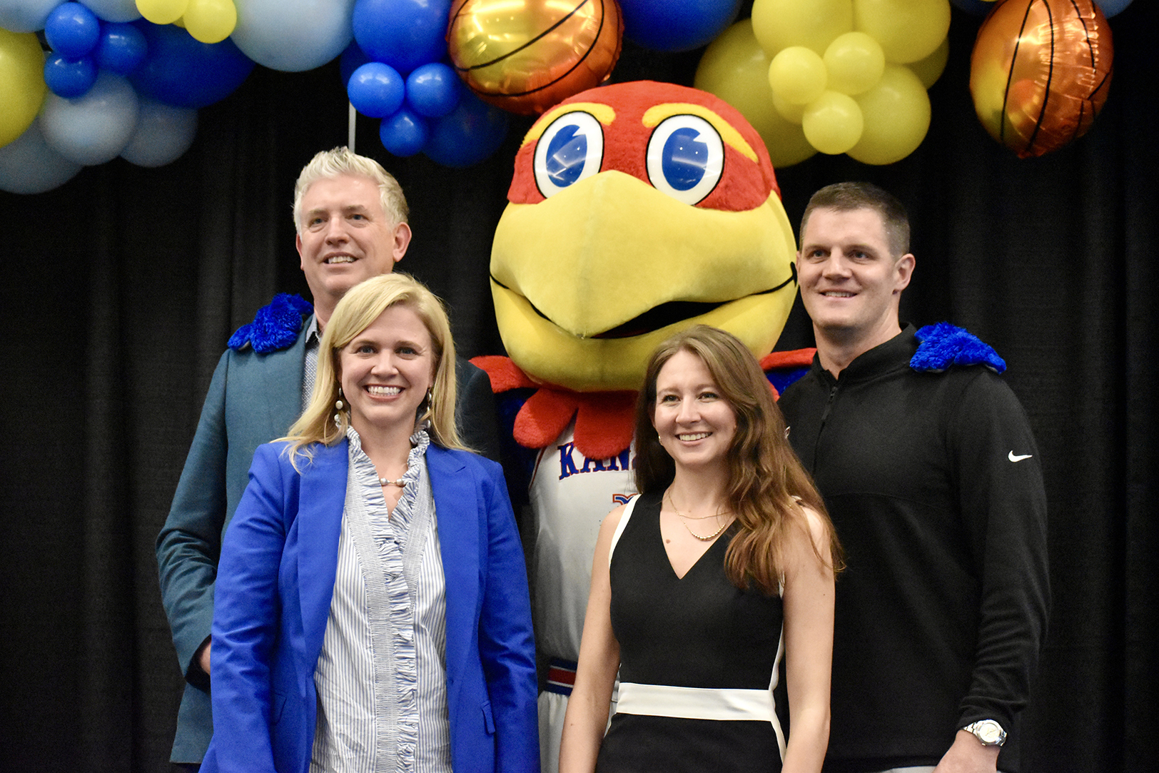 The final four startup contenders in the Gamechangers and Champions 2026 pitch competition: Barry Nelson, VisiPay; Ashley McClellan, MedCurate; Kalin Baca, Icorium; and Tommy McAndrew, SippTech; photo by Nikki Overfelt Chifalu, Startland News