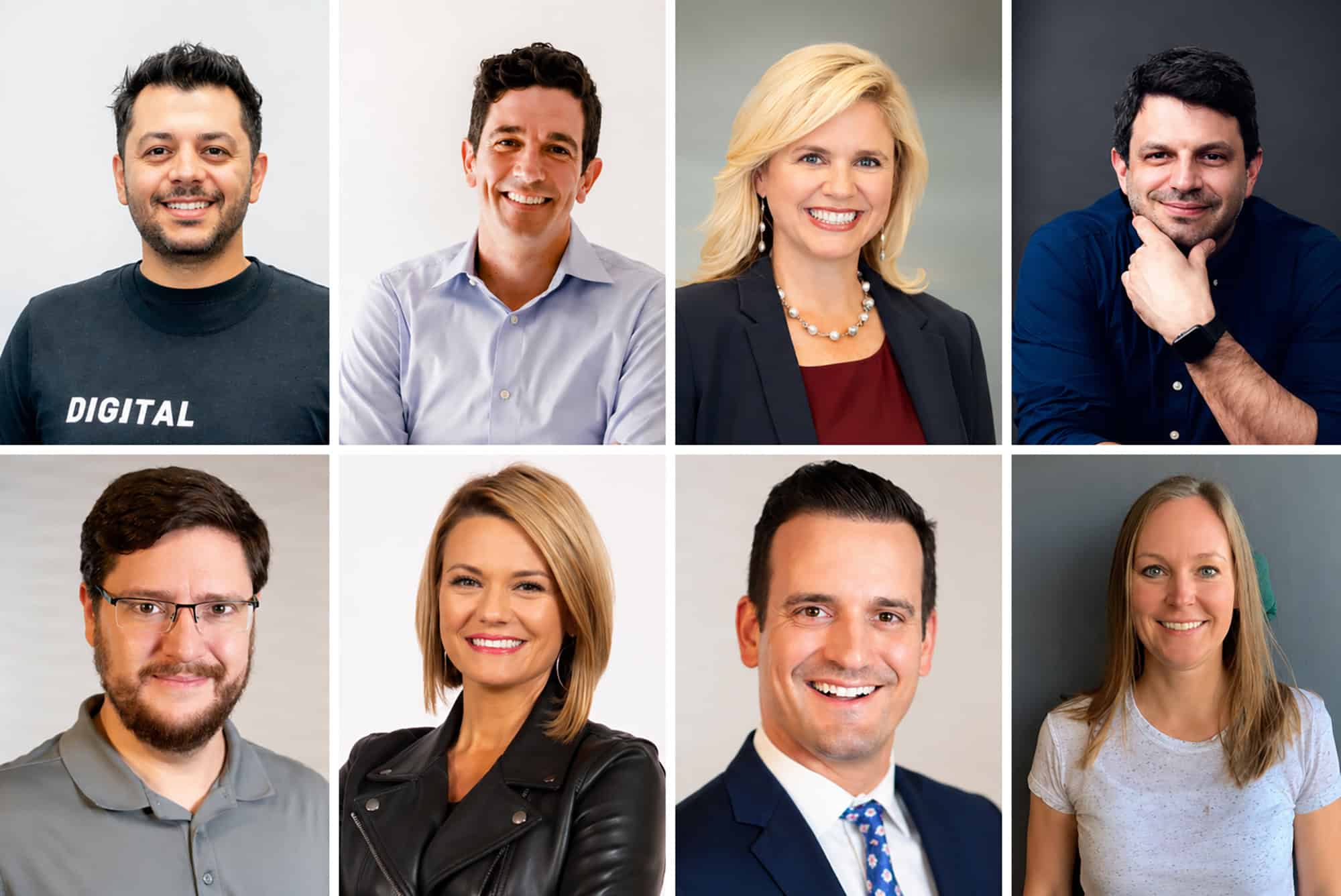 Digital Health KC Accelerate cohort: Gharib Gharibi, Archia; Kyle McAllister, Trially; Ashley McClellan, MedCurate; Gonzalo Erdozain, Scout; Erin Minoski, KaBloom; Steven Coen, SaRA Health; Sarah Hill, Healium; and Jonathan Gregory, EZBizPortal