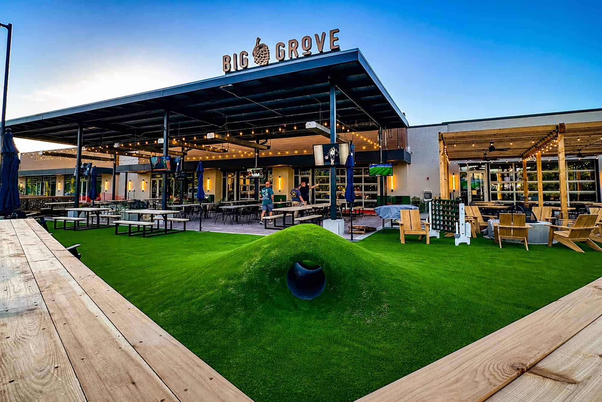 Big Grove Brewery's Prairie Village Taproom; photo by Joyce Smith