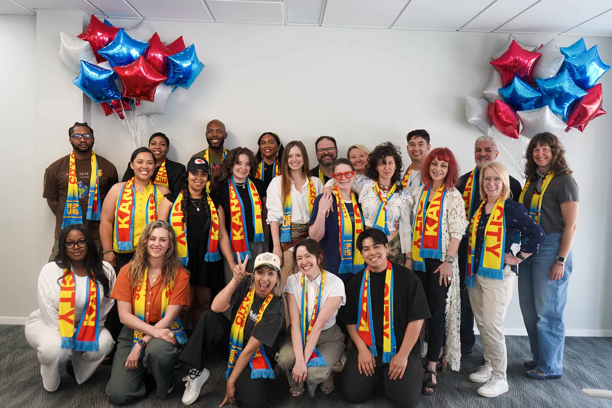 Individuals representing small businesses, artists, and organizations selected for the Open Doors! program organized by EDCKC and the City of Kansas City, Missouri; photo by Brian Escobar, EDCKC