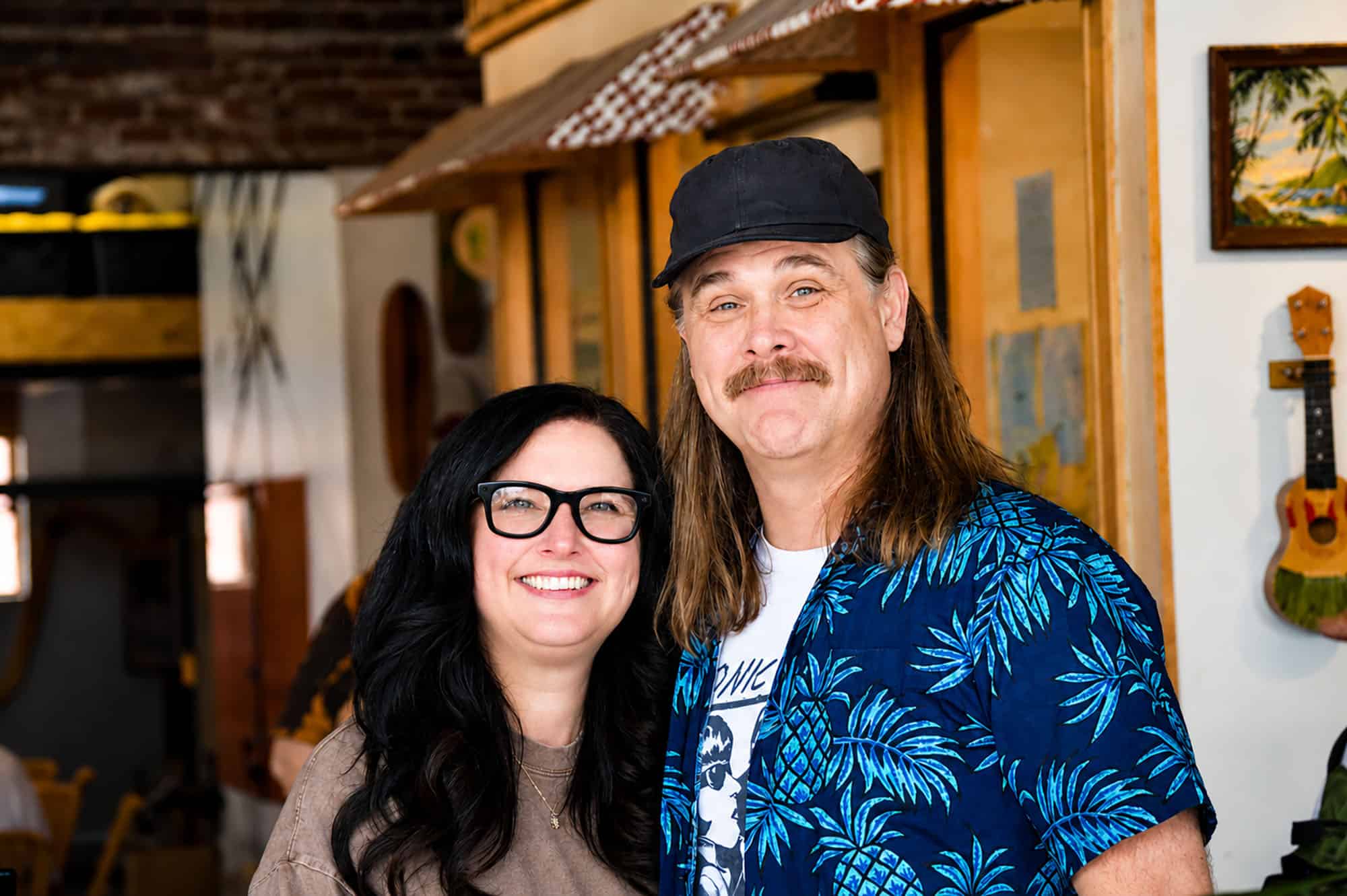 Michele and Johnny Dawbarn, co-founders of Collective Ex, the HITIDES coffee shop, and SewKC, inside their space at 519 E 18th St.; photo by Tommy Felts, Startland News