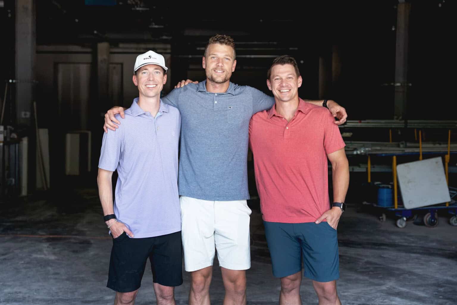Albatross Golf and GolfTRK co-founders Sam Collins, Alex Reed, and Matt Williams; photo courtesy of Albatross Golf