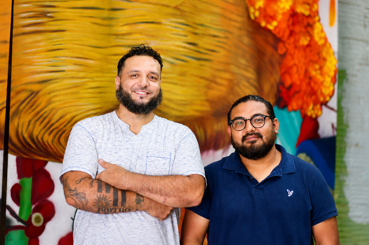 Rico Alvarez and Isaac Tapia at IT-RA ICONS studio in Kansas City; photo by Nikki Overfelt Chifalu, Startland News