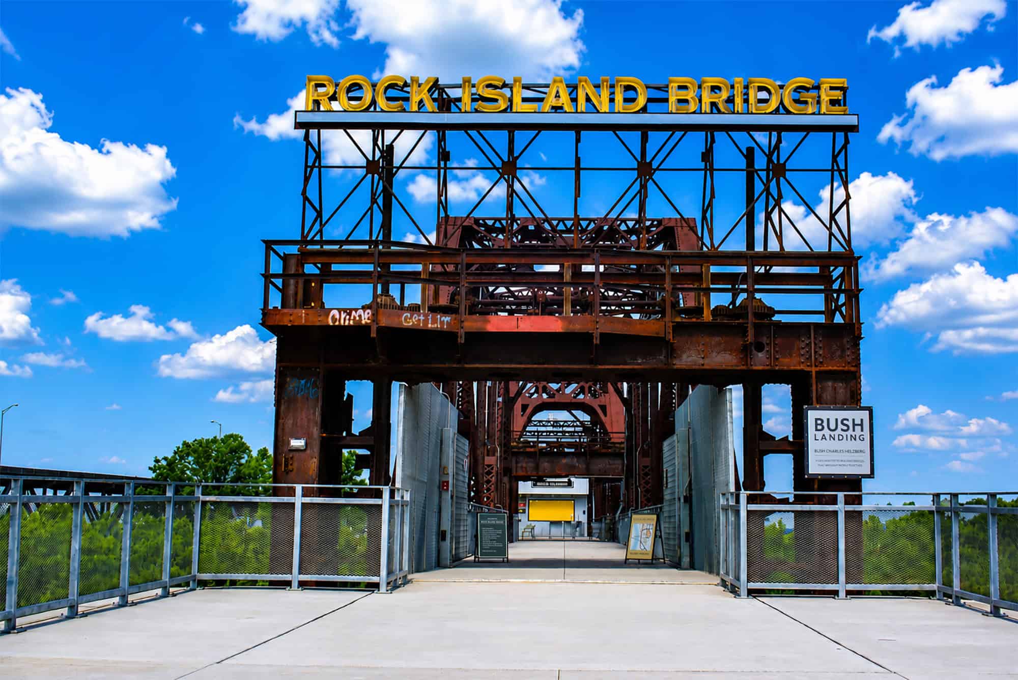 Rock Island Bridge, 1799 American Royal Dr, extends over the Kansas River, connecting Missouri to Kansas in July 2026; photo by Taylor Wilmore, Startland News