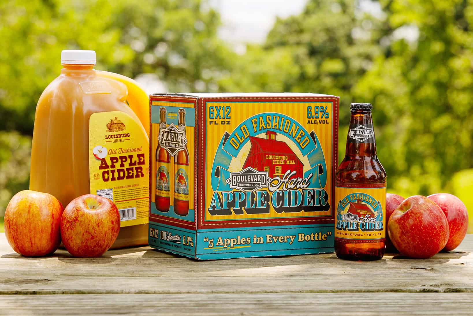 Old Fashioned Hard Apple Cider from Boulevard Brewing Co., crafted in partnership with Louisburg Cider Mill; photo courtesy of Boulevard Brewing Co.