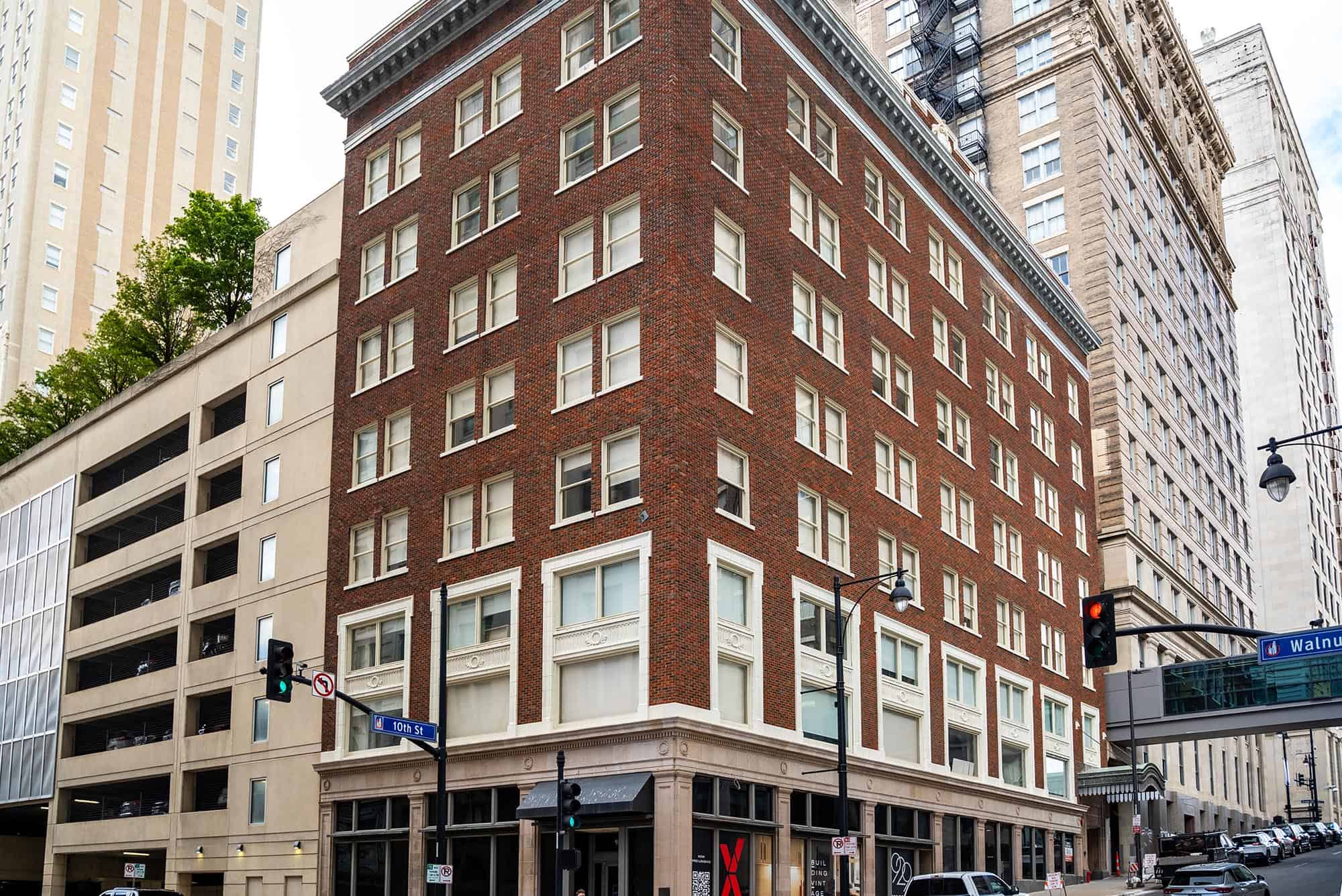 Exact Architects' 929 Walnut revitalization project in downtown Kansas City; photo by Treasure Advertising