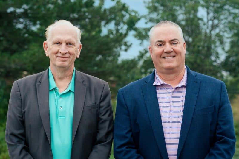 Steve Radley and Erik Pedersen, the outgoing and incoming CEOs for Network Kansas; photo courtesy of Network Kansas